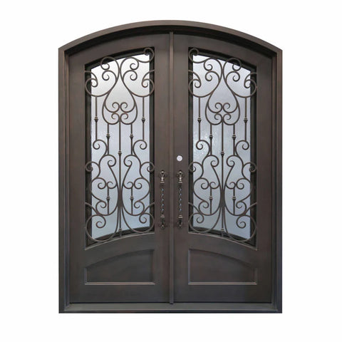 GID Stately Design Iron Front Double Door with Eyebrow Arched Top